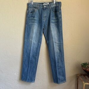 Helix relax, straight leg men’s jeans 32 x 32 size